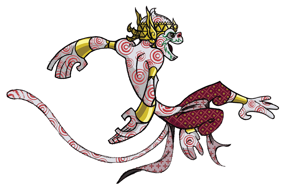 Hanuman Drawing by Kruti Shah - Pixels