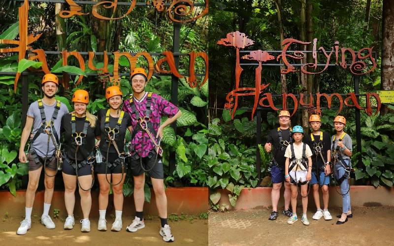 Behind the Thrills at Flying Hanuman Zipline Park.